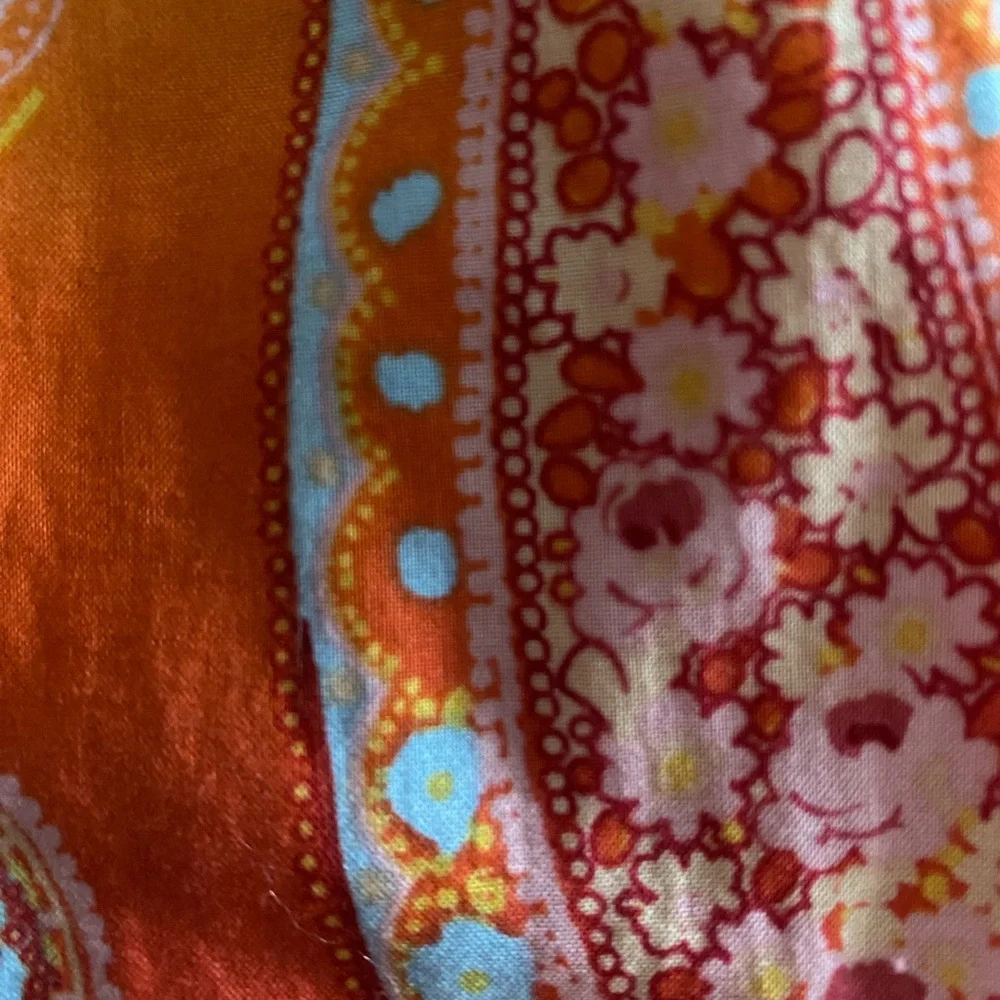 Chaps Vibrant Orange Paisley Maxi Skirt - Picture 6 of 9